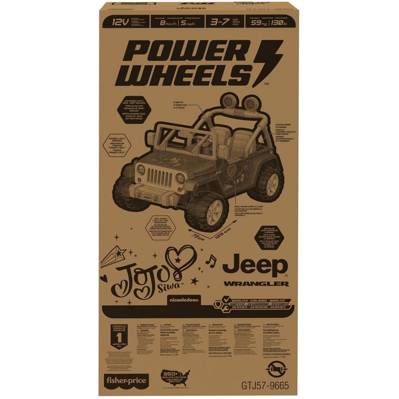 Power Wheels JoJo Siwa Jeep Wrangler Powered Ride-On