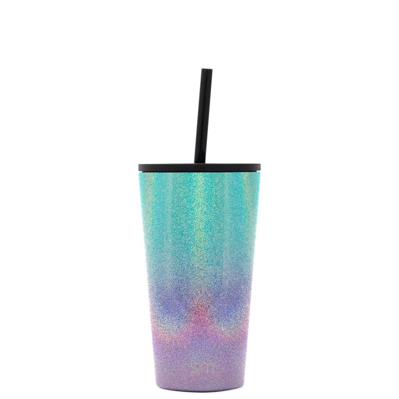 Simple Modern 16oz Classic Tumbler w/ Straw - Aurora Rainbow Ombre