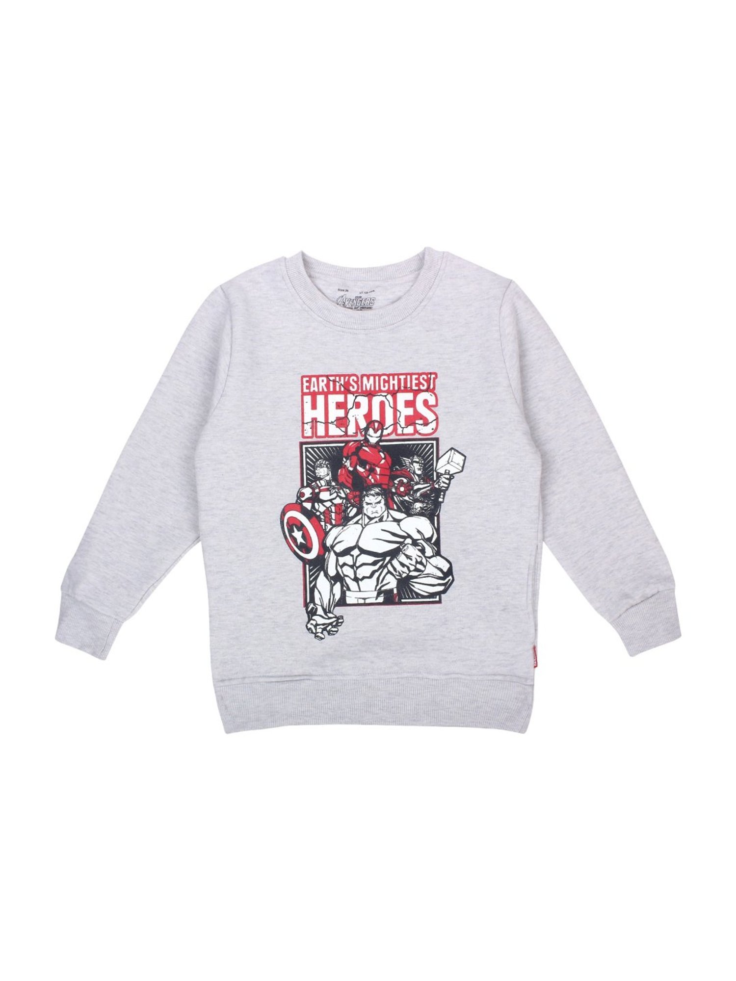 Proteens Kids Grey Cotton Printed Sweatshirt