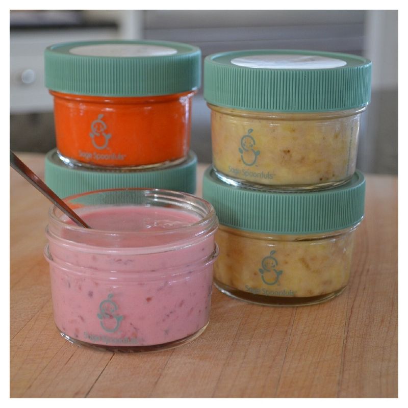 Sage Spoonfuls Glass Big Batch 12pk Baby Food Storage Container- Clear - 4oz