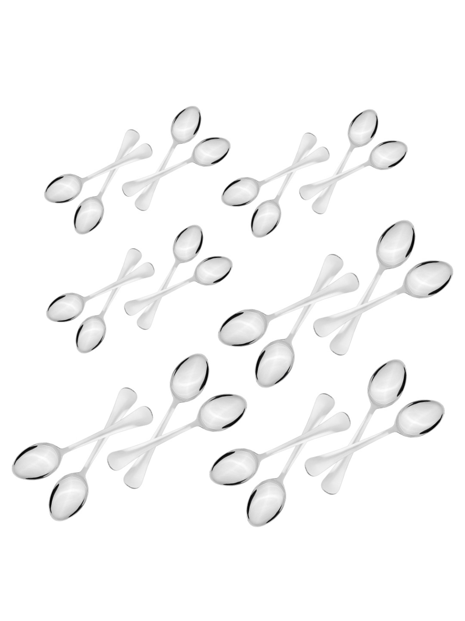Sumeet S.S.Premium Quality Spoon set of 24 (Medium Spoon 12 (16cm L), Dessert Spoon 12 (18.5cm L)