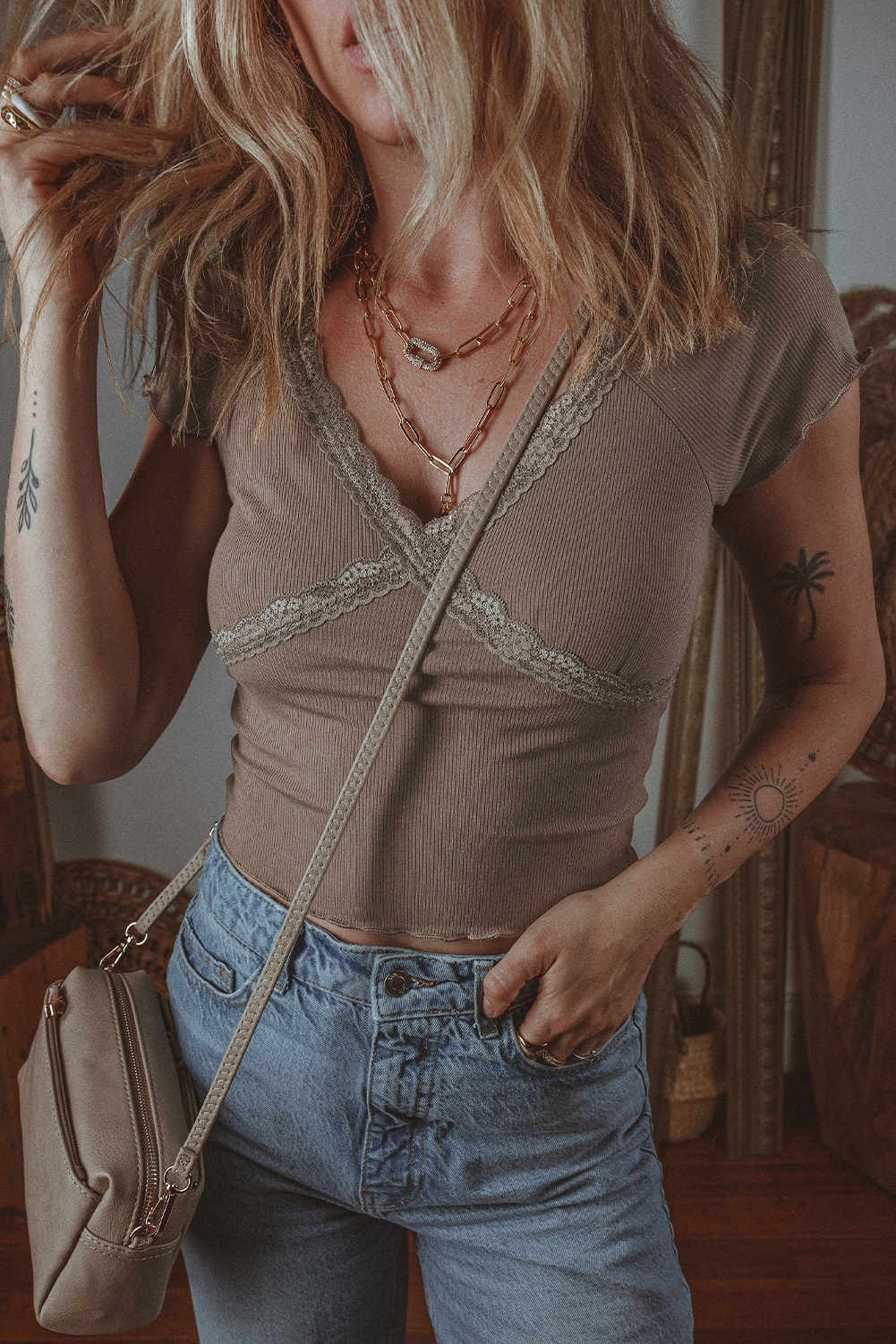 Red Cheetah Print Casual Short Sleeve Crew Neck T Shirt