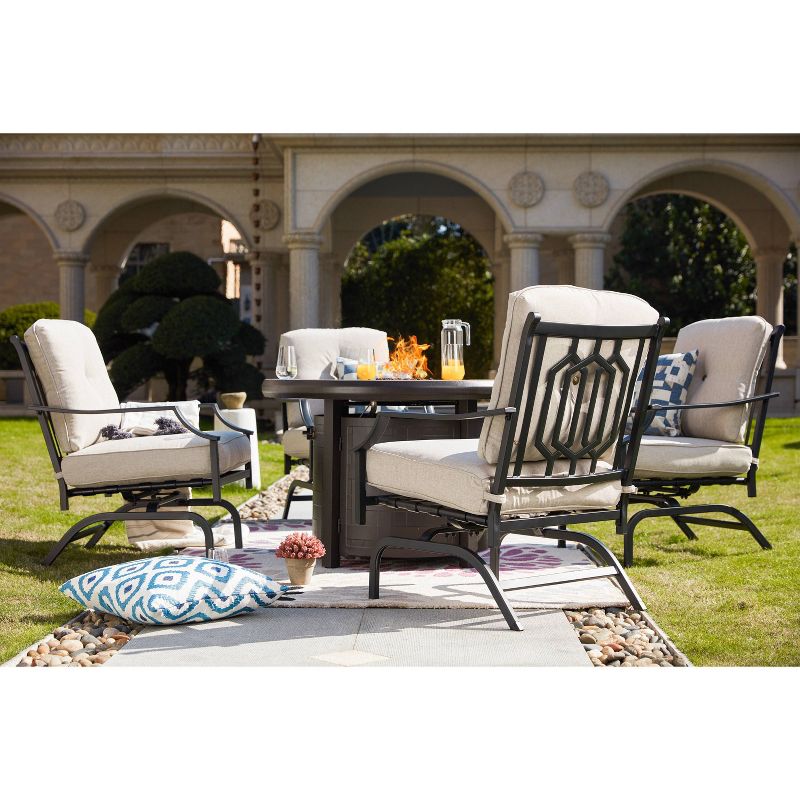 5pc Patio Fire Seating Set - Patio Festival