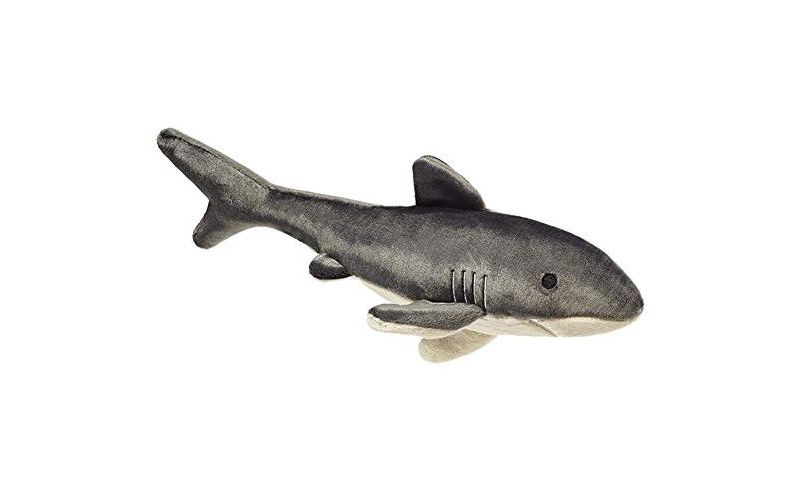Fluff & Tuff Mac The Shark, Large Plush Dog Toy with Squeaker