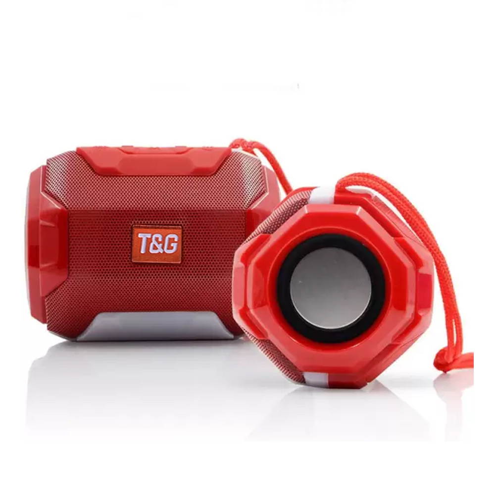 BEAM Wireless Portable Speaker by Indigi w/ Colorful LEDs & FM Radio(TFcard, & USB Input) High Quality Sound, Red