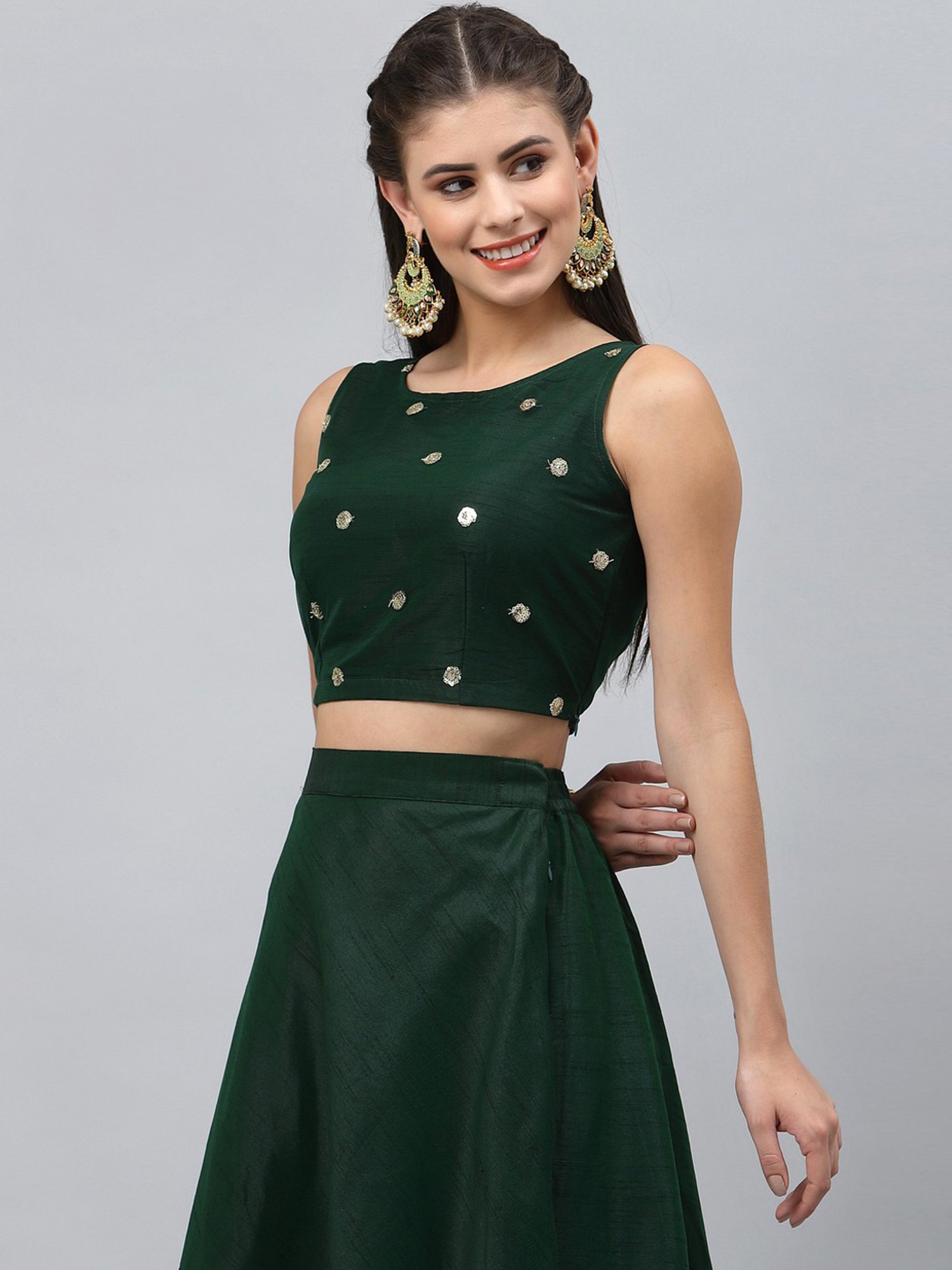 studiorasa Green Embellished Choli