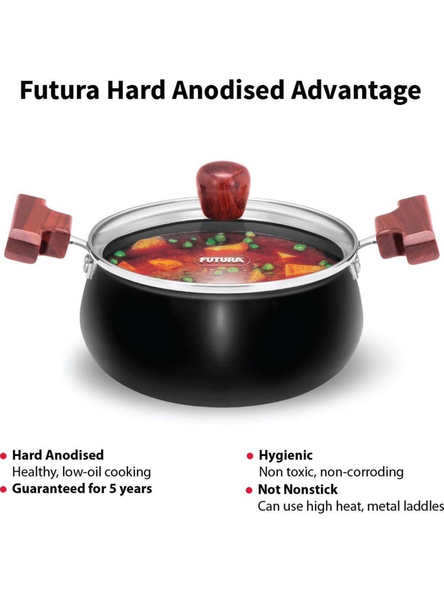 Hawkins Silver & Transparent Stainless Steel 19 cm Gas Compatible Handi With Lid (2 L) - Set of 1