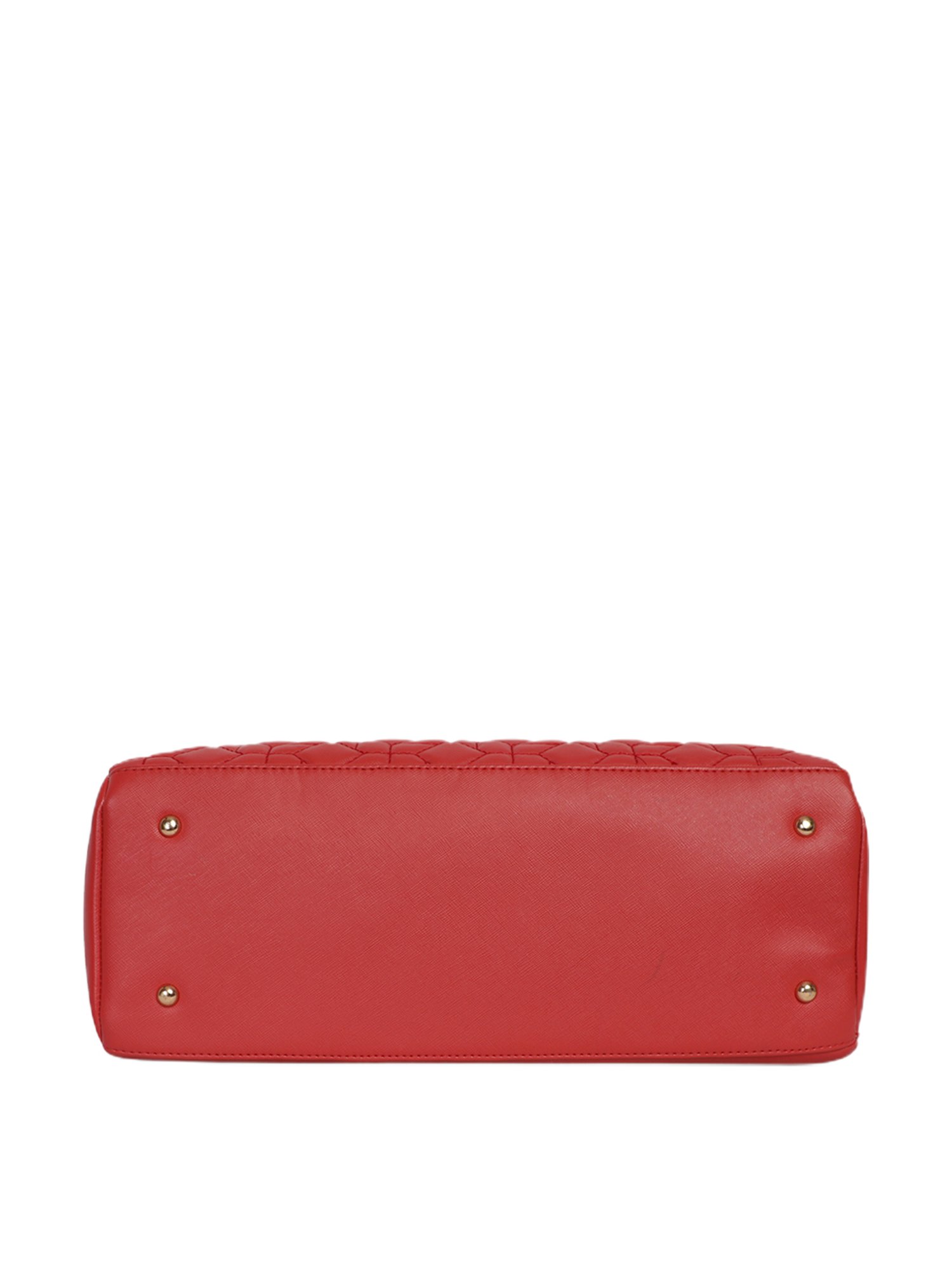 Bagsy Malone Red Textured Medium Handbag