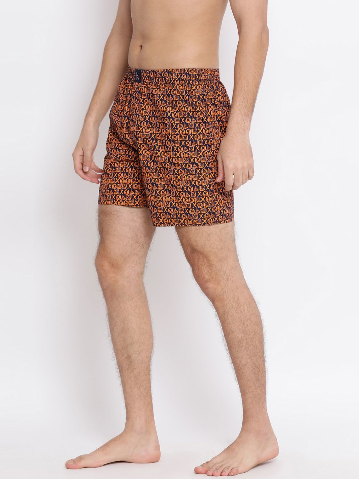 Crimsoune Club Orange Cotton Regular Fit Printed Boxers