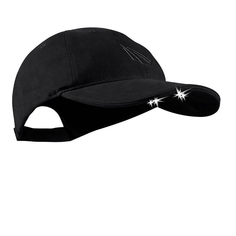 POWERCAP Adult 4 LED Unstructured Cotton Hat - Black