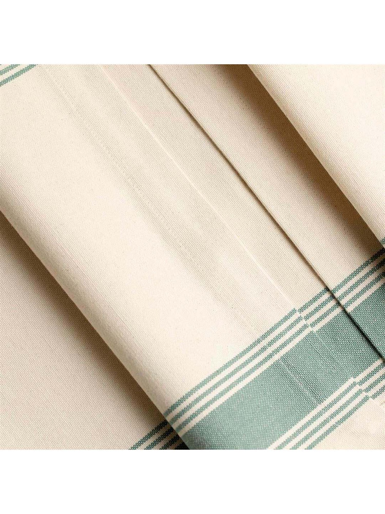 ellementry Beige & Blue Cotton Table Runner - Set of 1