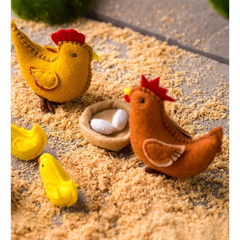 Magic Cabin - Wooden Chicken Coop and Felt Chickens Play Set Special for Kids