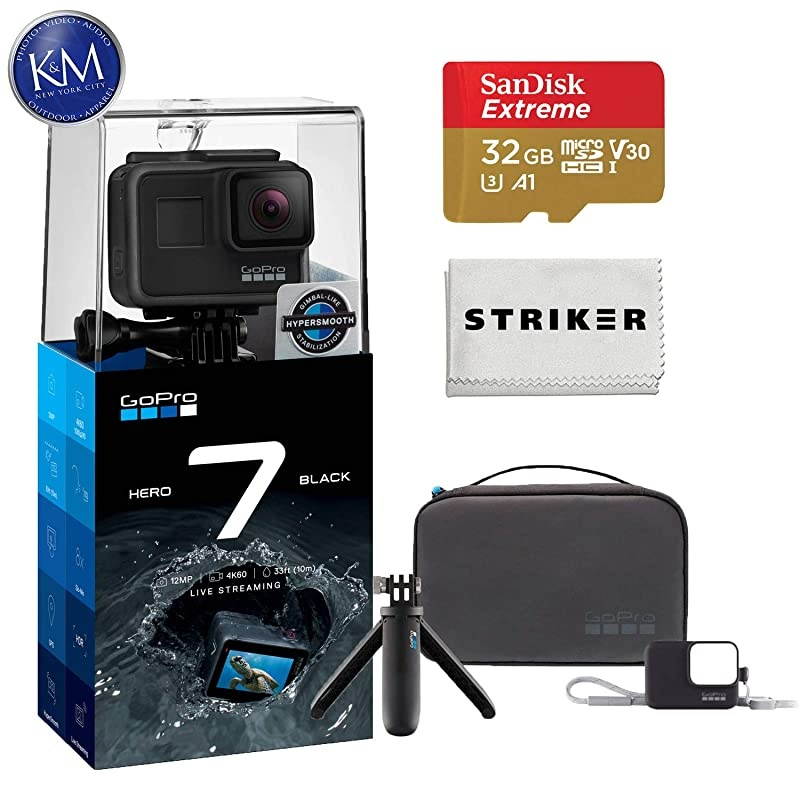 Hero 7 (Silver) Action Camera with Adventure Kit Essential Bundle