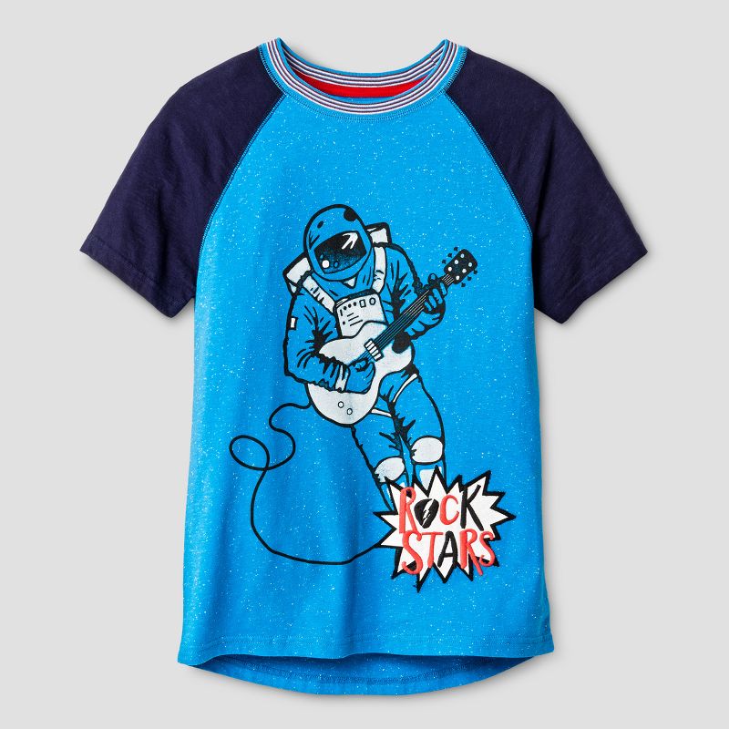 Boys' Rock Star Graphic Short Sleeve T-Shirt - Cat & Jack™ Blue XXL