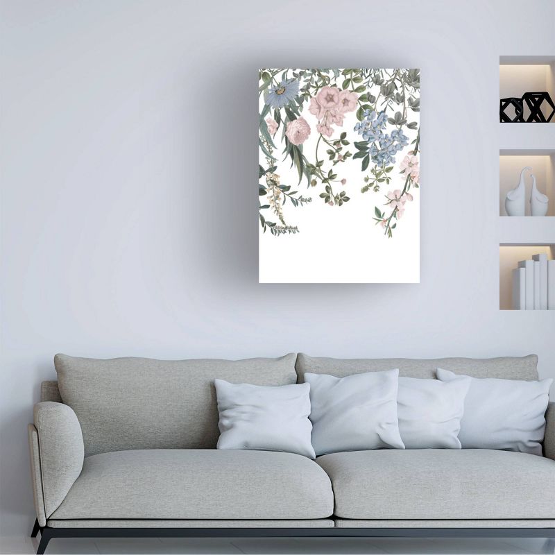 18" x 24" Wild Apple Portfolio 'Hanging Floral' Unframed Wall Canvas - Trademark Fine Art