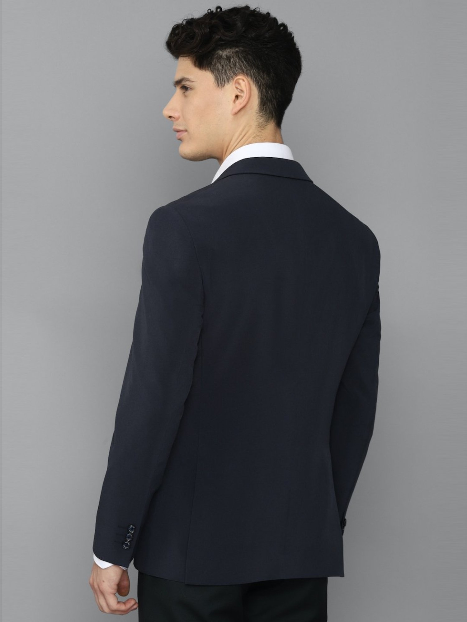 Louis Philippe Light Blue Regular Fit Blazer