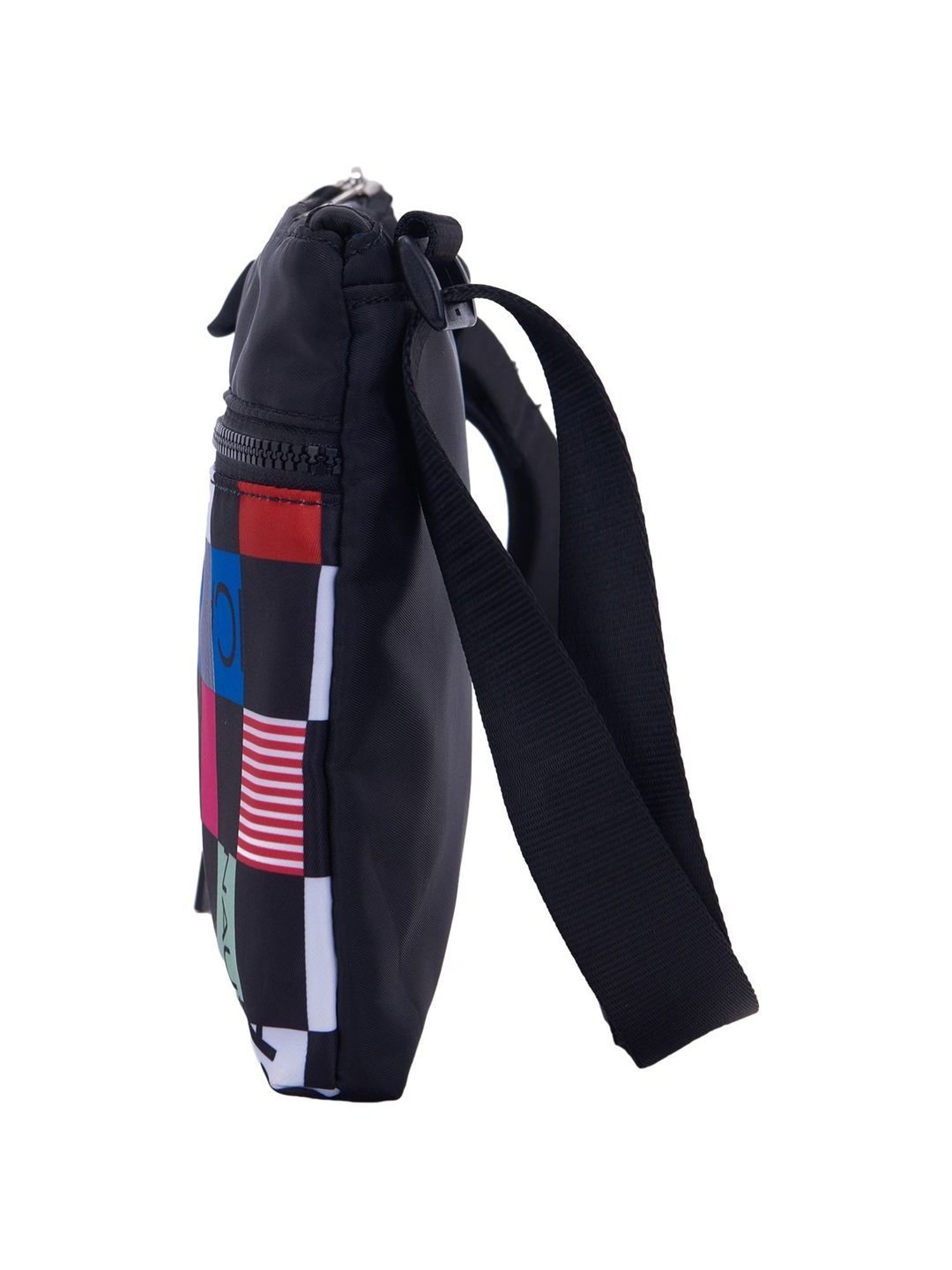 Nautica Black Printed Medium Sling Handbag