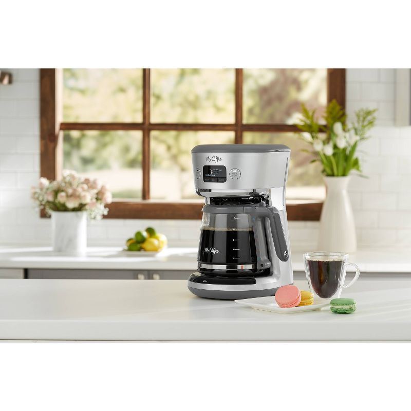 Mr. Coffee Easy-Measure 12-Cup Programmable Coffee Maker – Silver