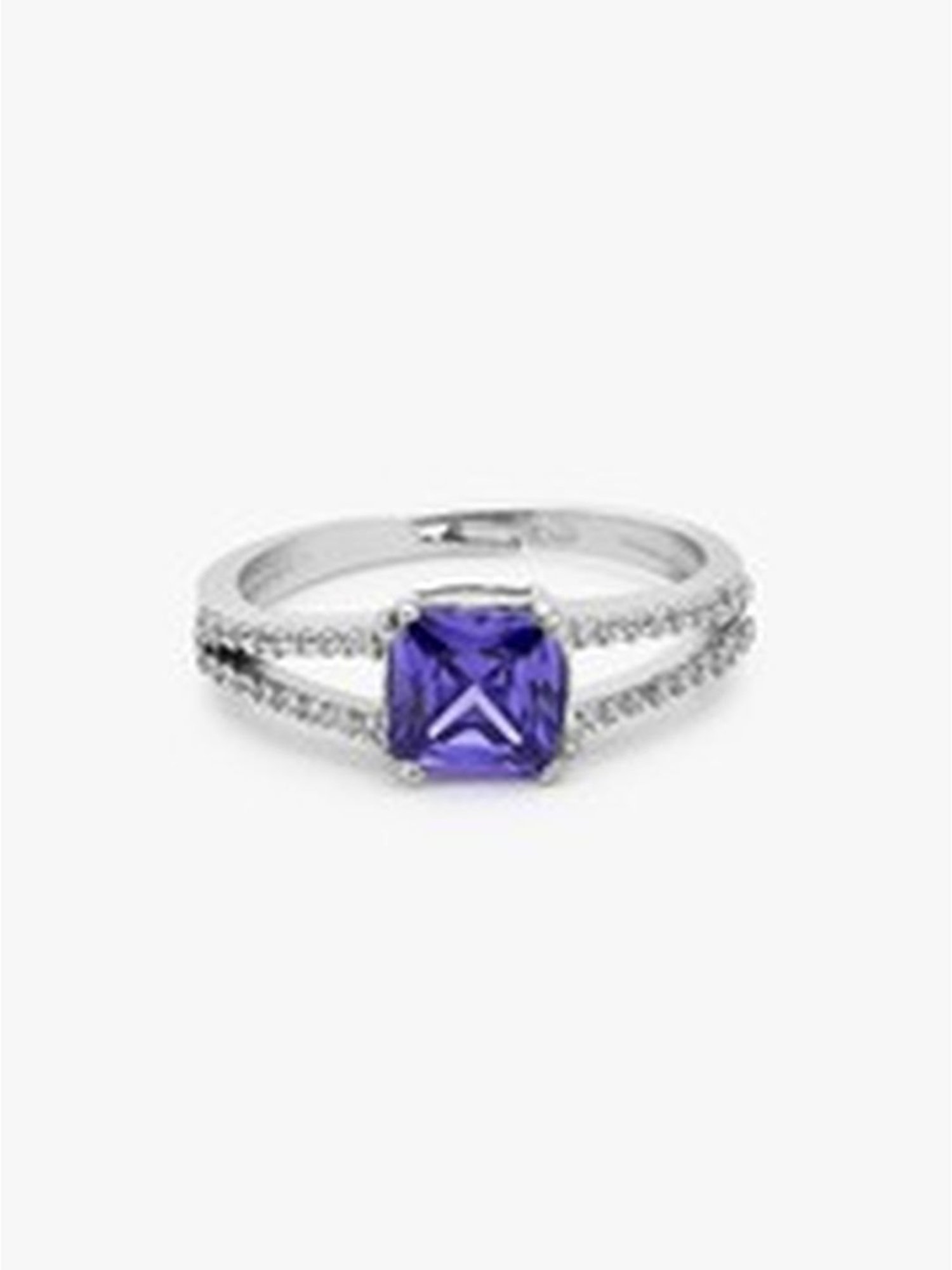 March by FableStreet 92.5 Sterling Silver Classic Amethyst Ring for Women