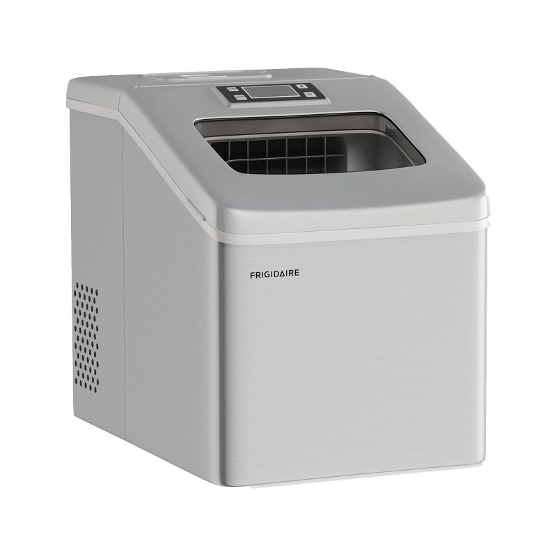 Frigidaire EFIC452-SS Home/Office 40 Pounds Countertop Compact Portable Electric Ice Cube Maker Dispenser Machine with Ice Scoop, Stainless Steel