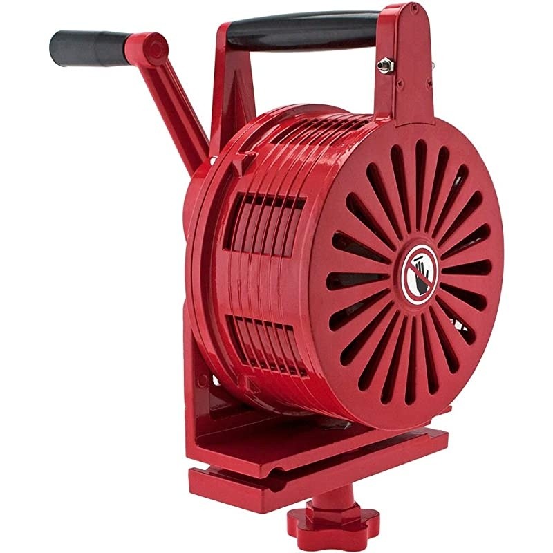 Air Raid Hand Crank Siren, Loud Heavy Duty Tornado Siren with Rail Stand, Fire Air-raid Alarm, Warning Construction Air Horn VXS-1200MBR