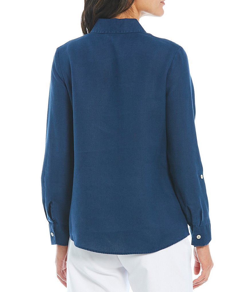 Investments Petites Hannah Gold Label Non-Iron Hemp Relaxed Shirt