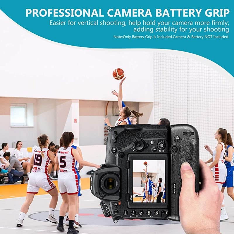 NWD850 Vertical Shooting Power Pack Battery Grip Replacement for MBD18 with 24G Hz Wireless Remote Control for Nikon D850 CameraBattery Not Included