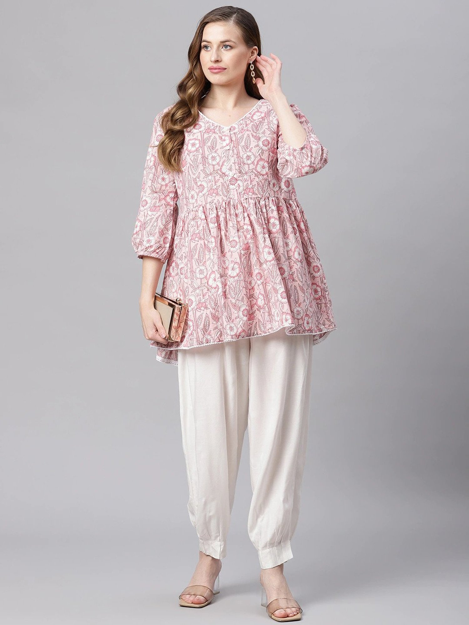 Divena Pink Printed Tunic
