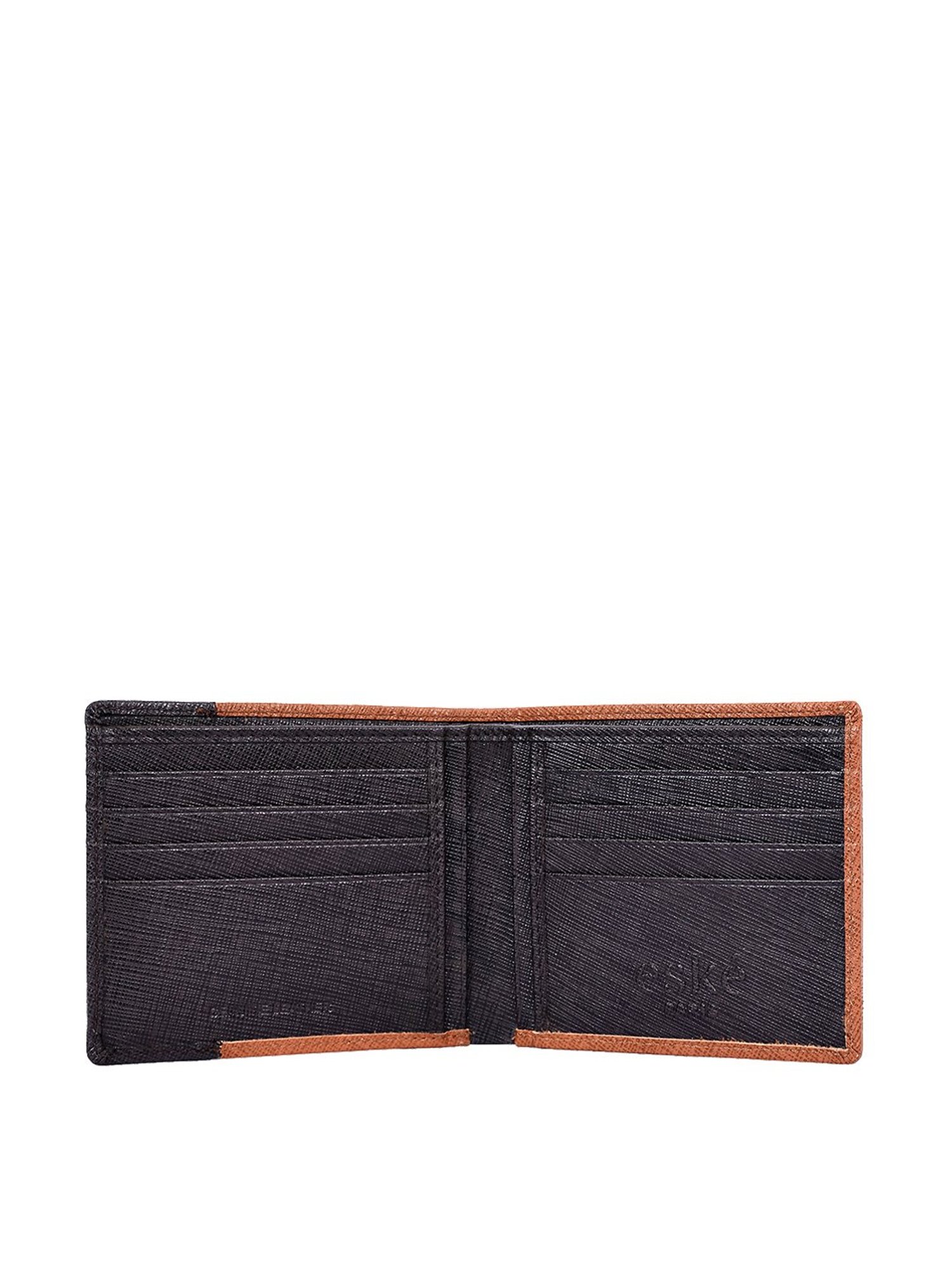 THE HOLISTIK Revival Black & Maroon Casual Leather Bi-Fold Wallet for Men