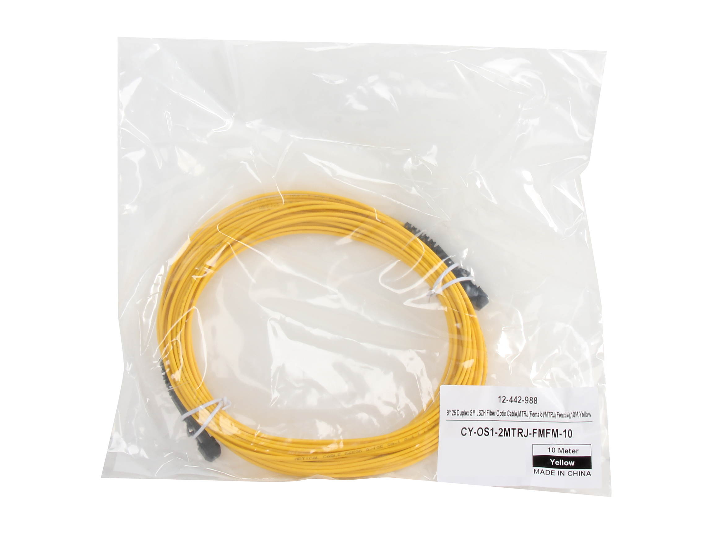 Coboc CY-OS1-2MTRJ-FMFM-10 32.81 ft. Fiber Optic Cable