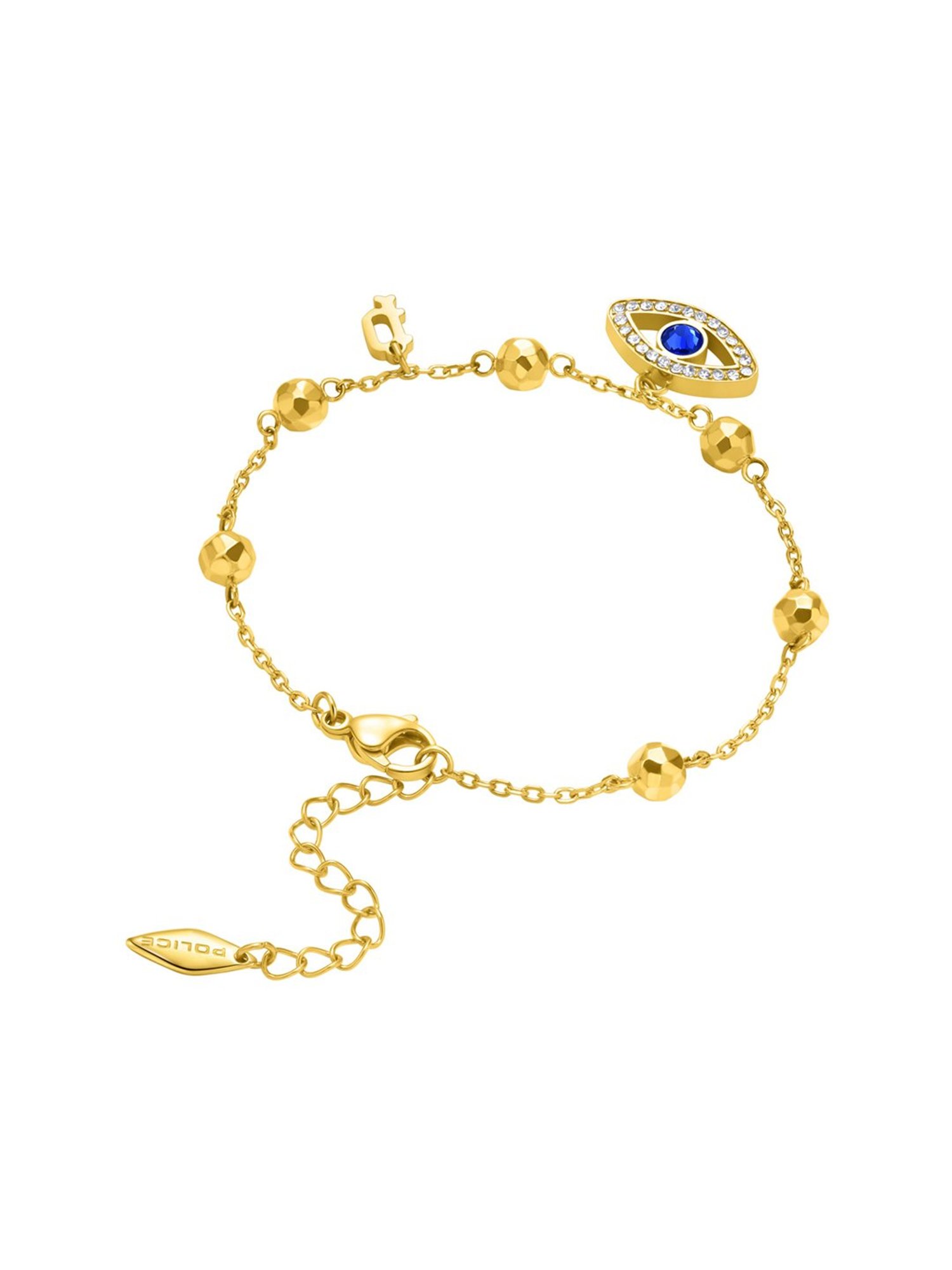 Police Crystal Flexible fit Blue Flexible fit Bracelet for Women