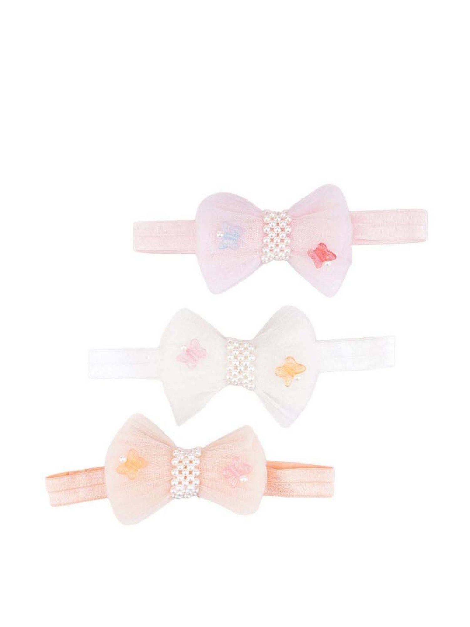 Choko Multicolour Embellished Hair Band for Kids - Pack of 3
