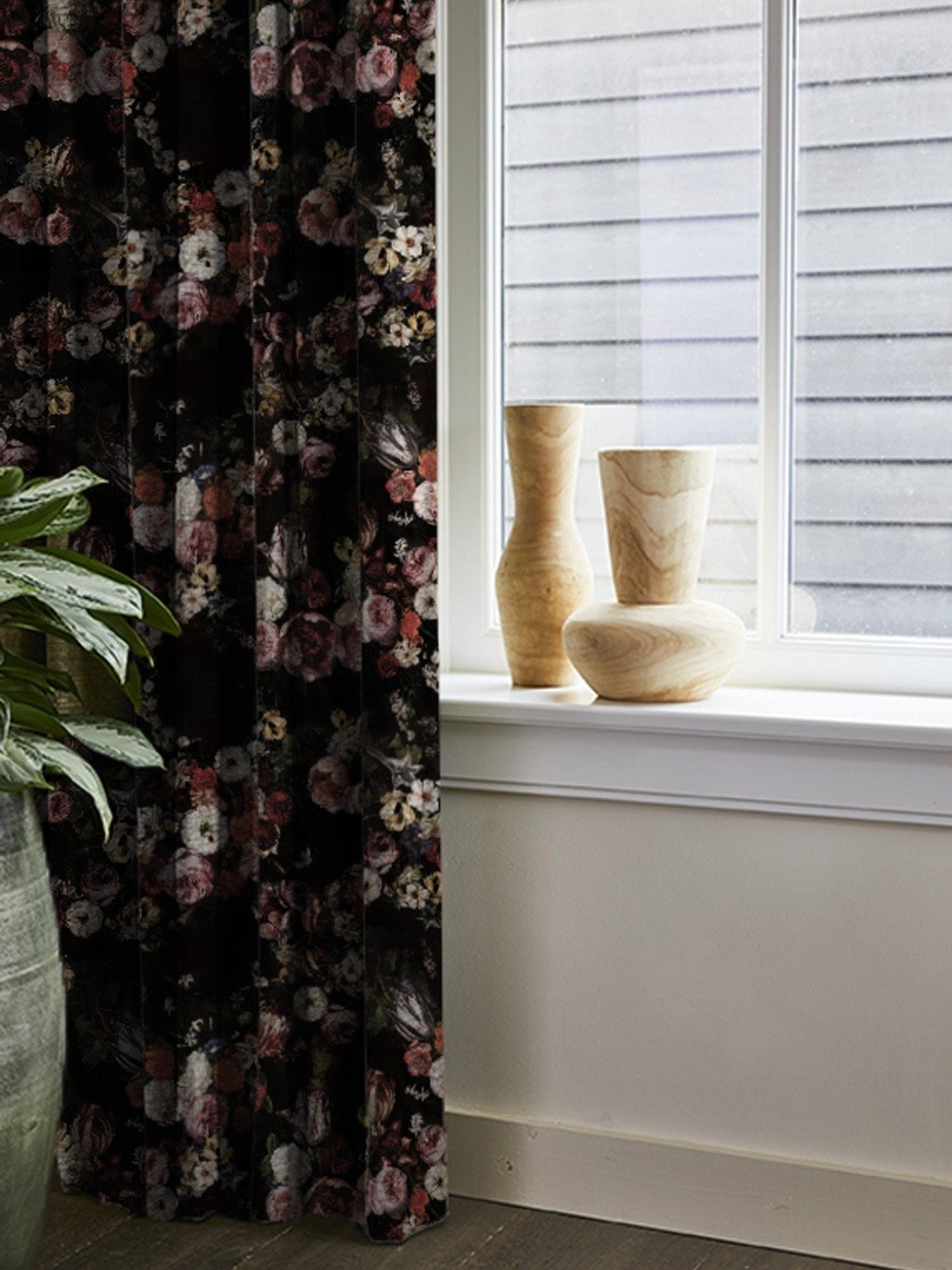 SPACES DRAPE STORY Elegent Multicolor Polyester 8 FT Door Curtain - Set of 2