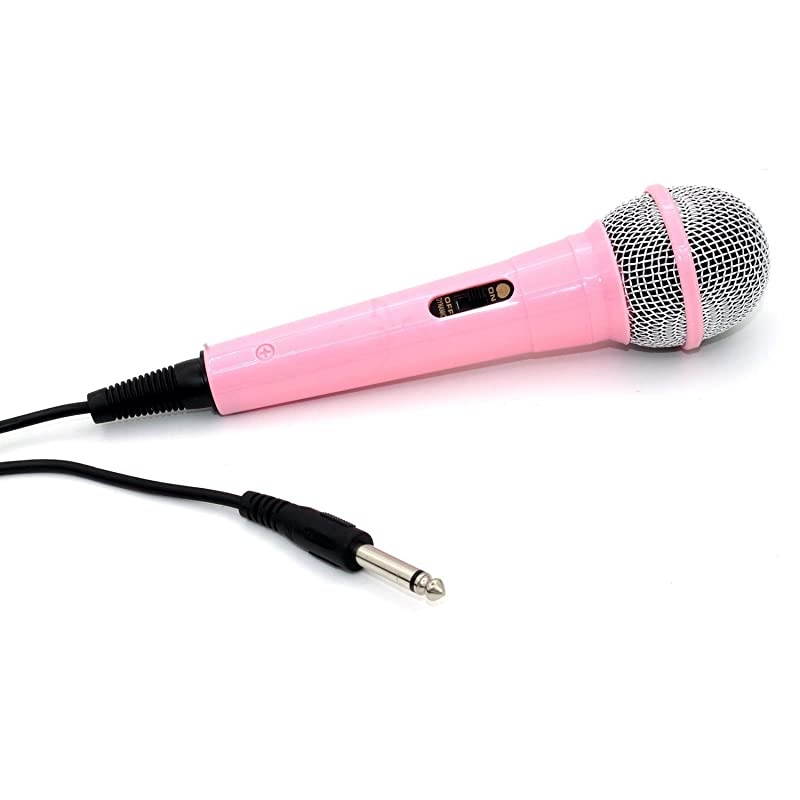 Professional Classic-style Pink Color microphone for kids karaoke Dynamic Microphone for Kids Sing Machine-Works with the Costco frozen machine