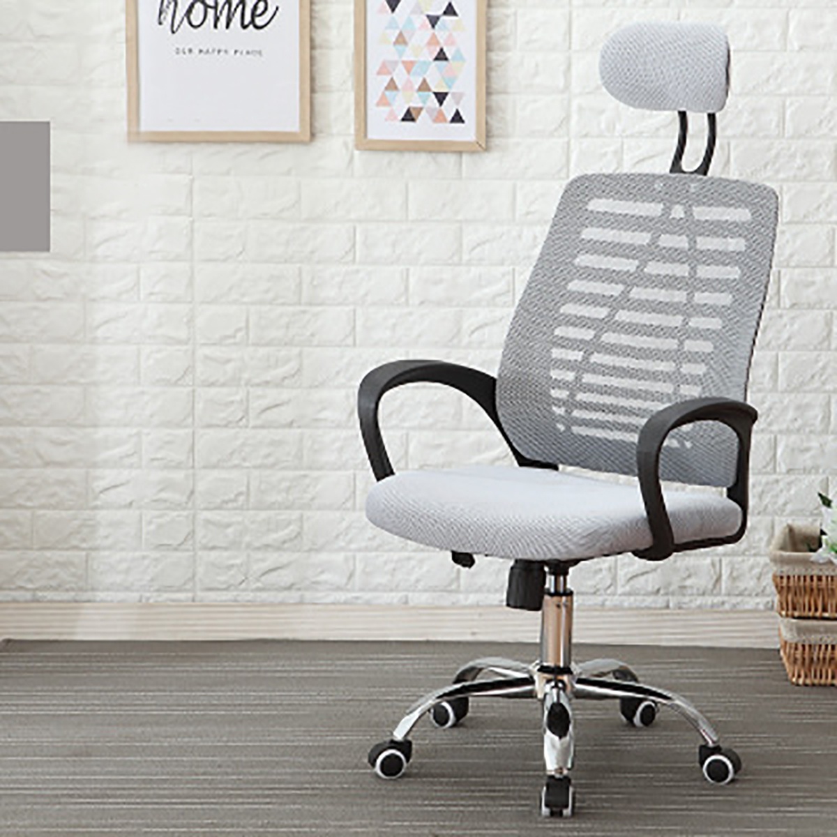 Mesh Back Chair Office Executive High Back Ergonomic Computer Home Laptop Desk Seat Stool Adjustable Grey