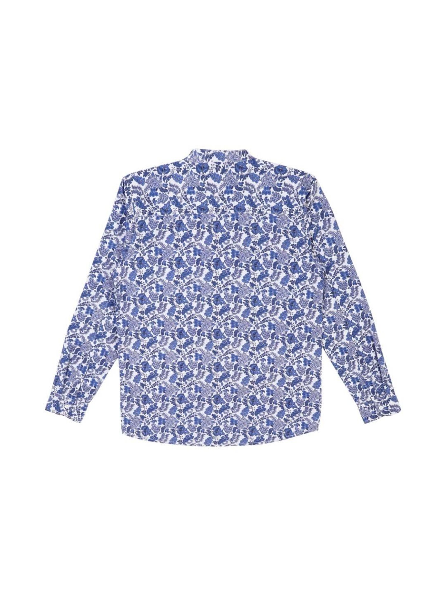 Allen Solly Junior Blue Cotton Floral Print Full Sleeves Shirt