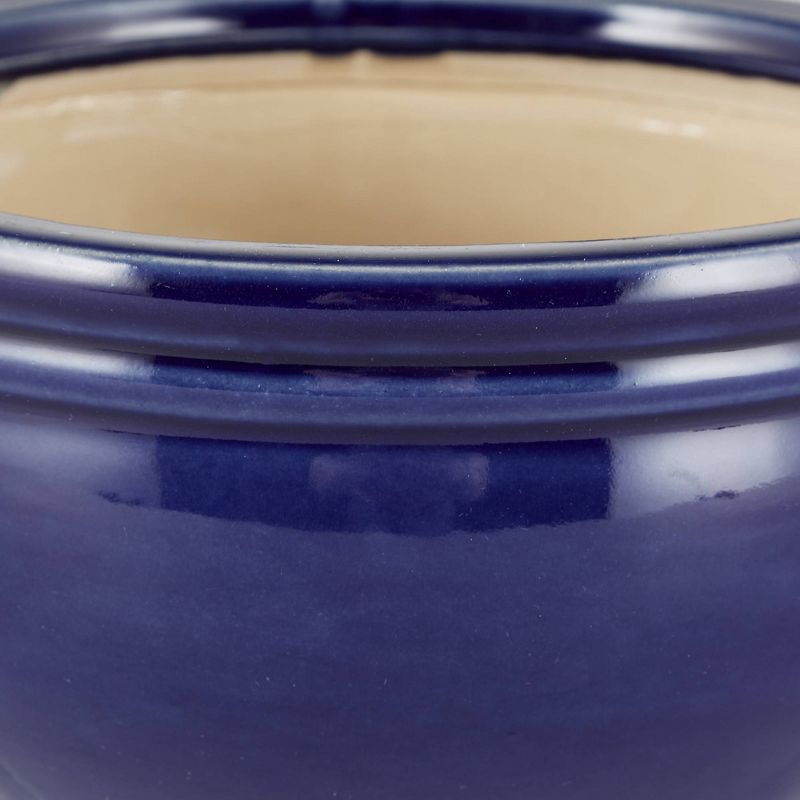 16.5" Indoor/Outdoor Ceramic Planter Ocean Blue - Zings & Thingz