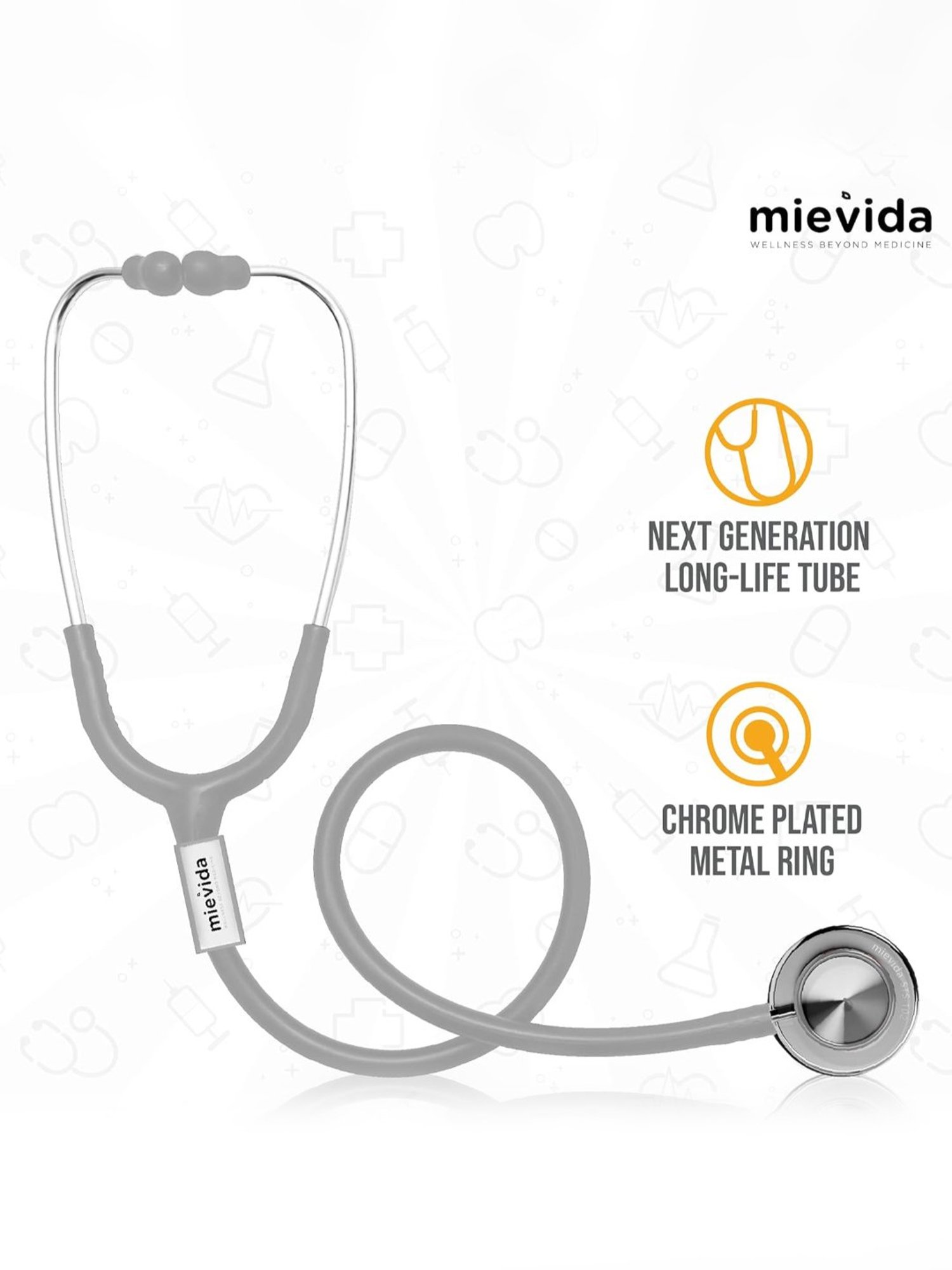 Mievida STS 102 Cardiology Stethoscope (Grey)
