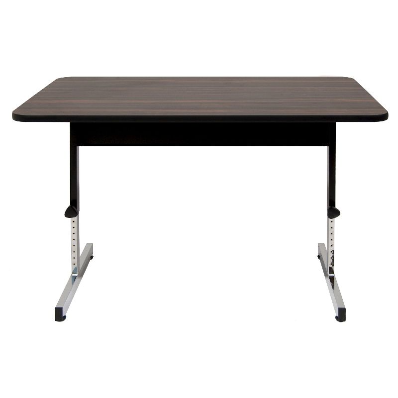 47.5" Canvas & Color Adjustable All Purpose Desk Black/Walnut - Calico Designs
