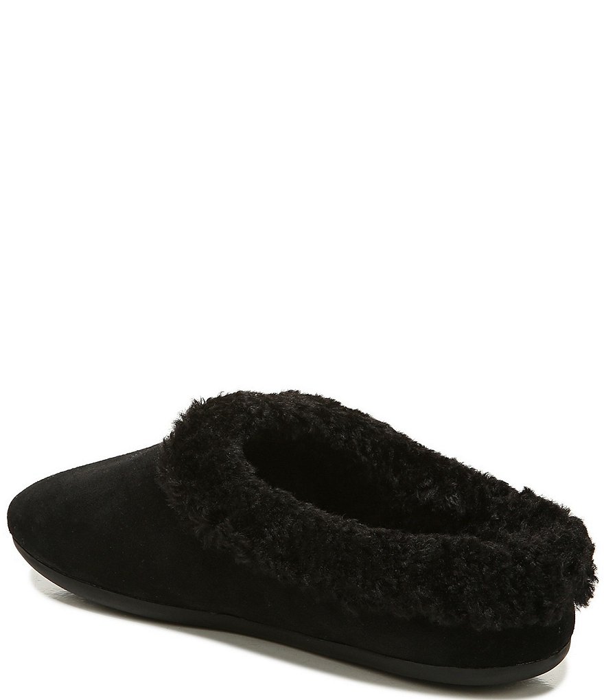 Zodiac Paloma Suede Faux Shearling Lined Slippers