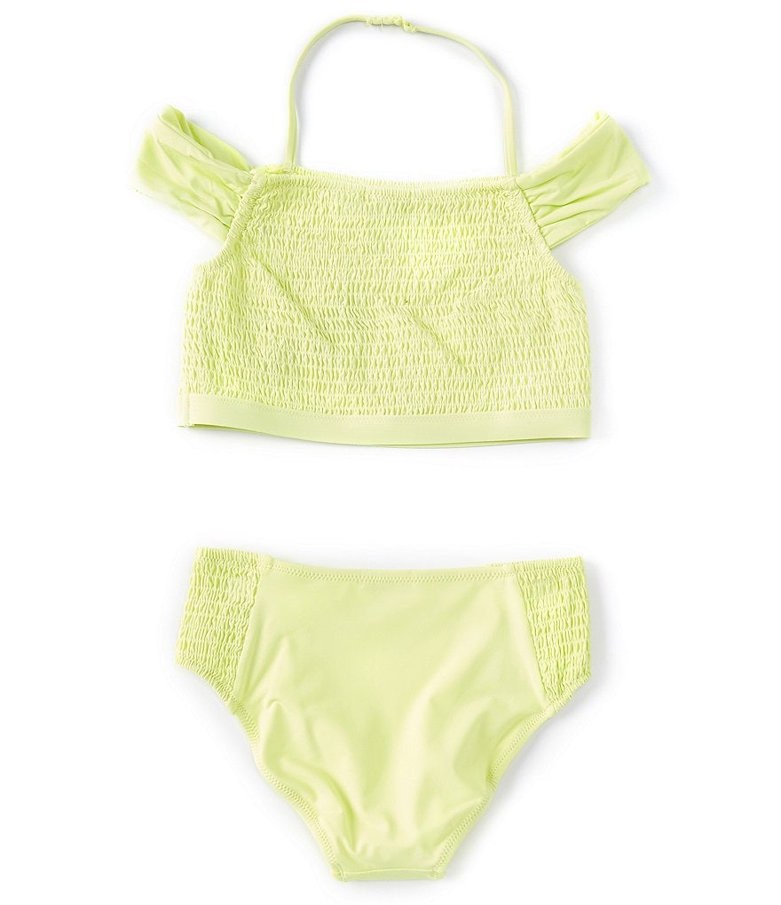 Habitual Big Girls 7-16 Bryana Smocked Tankini Two-Piece Swimsuit