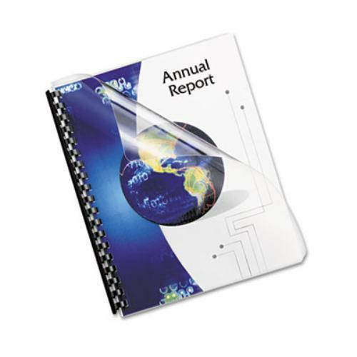 Fellowes Crystals Clear Pre-punched Binding Cover - 8.5" X 11" - Rectangular -