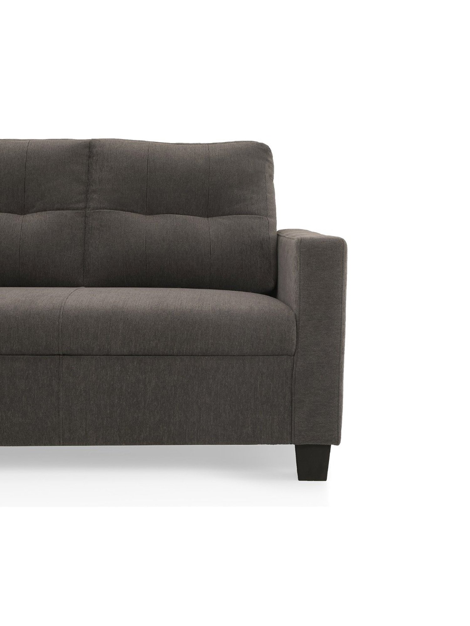 Duroflex Ease Grey Neem Wood 3 Seater Sofa