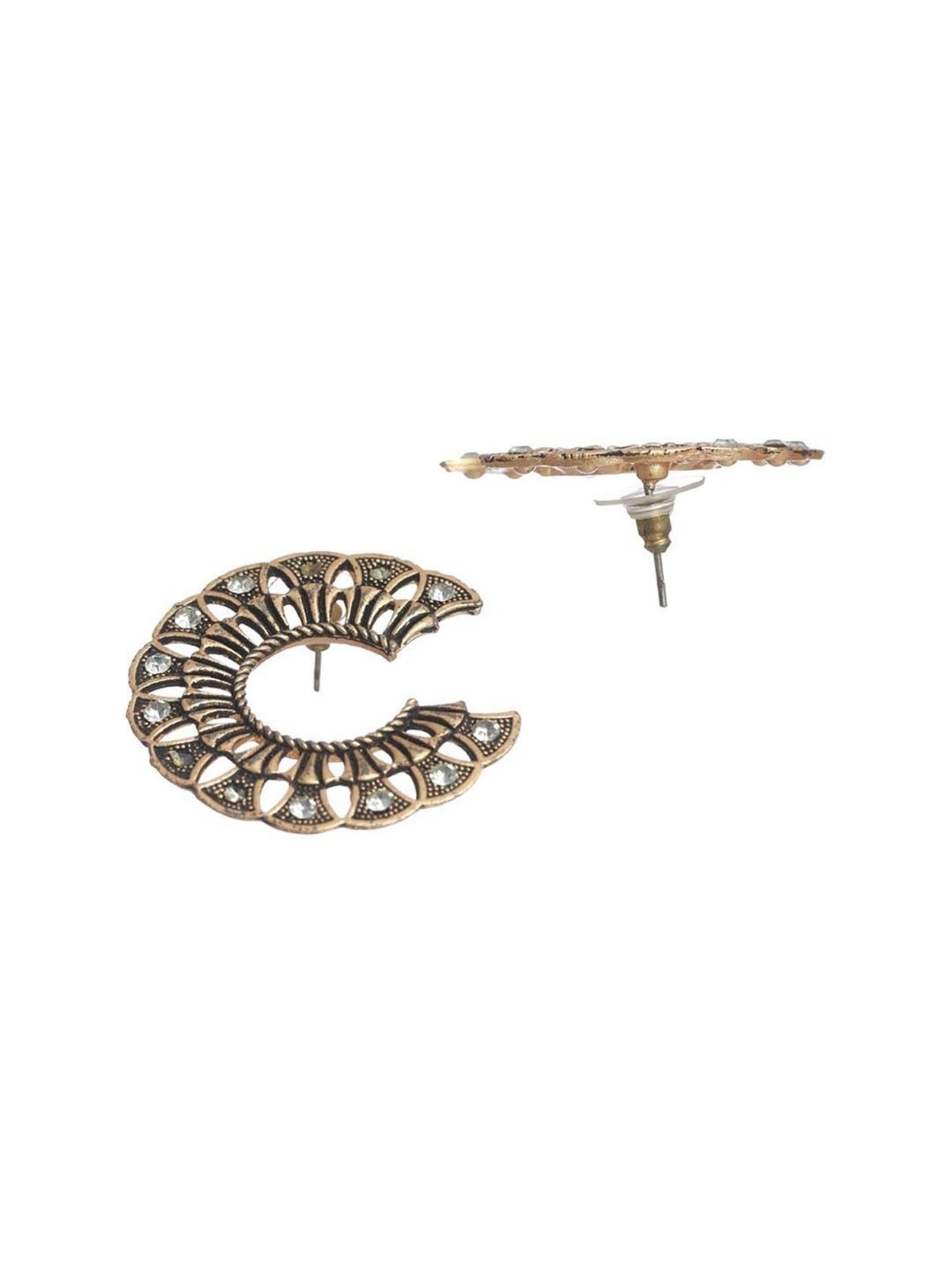 Priyaasi Golden Stud Earrings