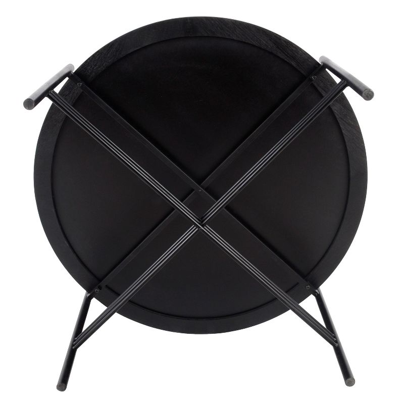 Round Coffee Table Chestnut/Black - Silverwood