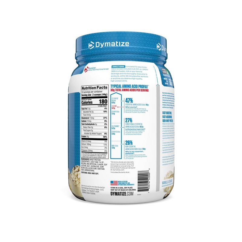 Dymatize Athlete's Whey - Vanilla Shake - 28oz