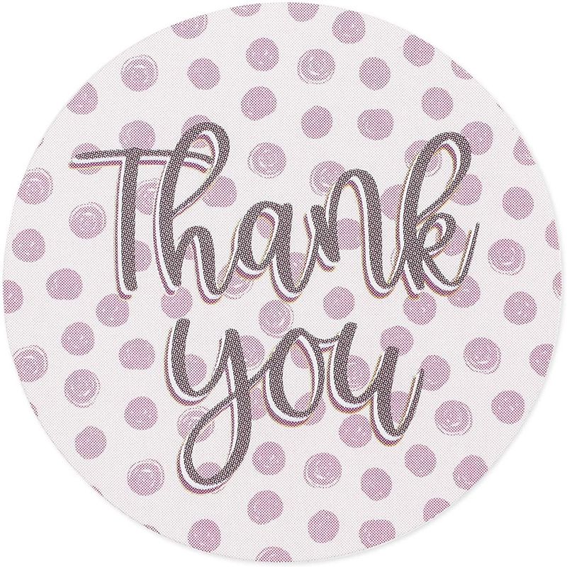 Pipilo Press 1000-Pack Pink Thank You Stickers Roll, Assorted Geometric Designs (1.5 Inches)