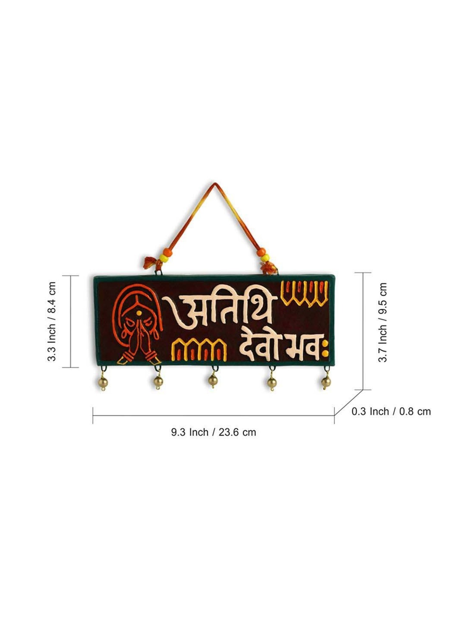 ExclusiveLane Atithi Devo Bhava Terracotta Wall Hanging Decor