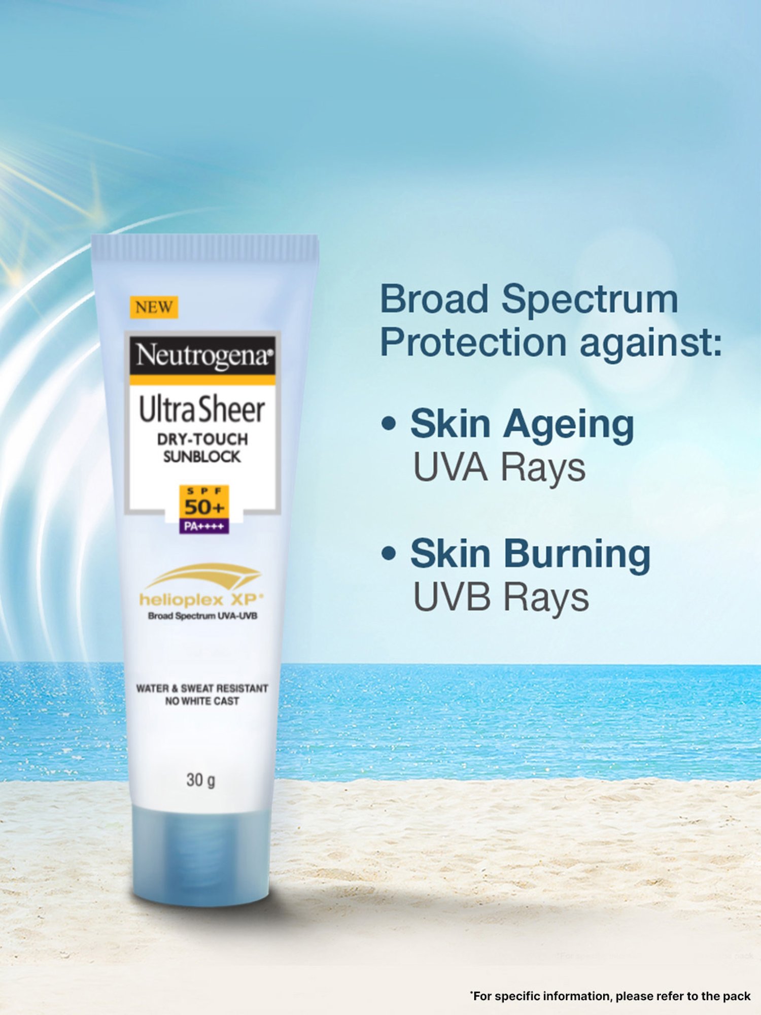 Neutrogena Ultra Sheer Dry-Touch Sunblock SPF 50+ PA++++ - 80 gm