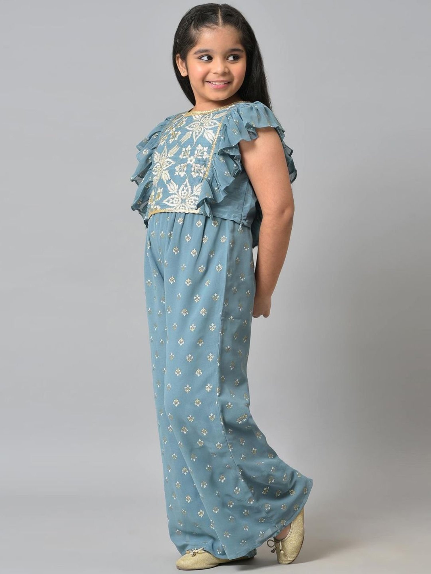 Aurelia Kids Blue Printed Top Set